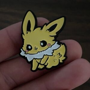 Pokemon Yellow and Black Eevee Pin
